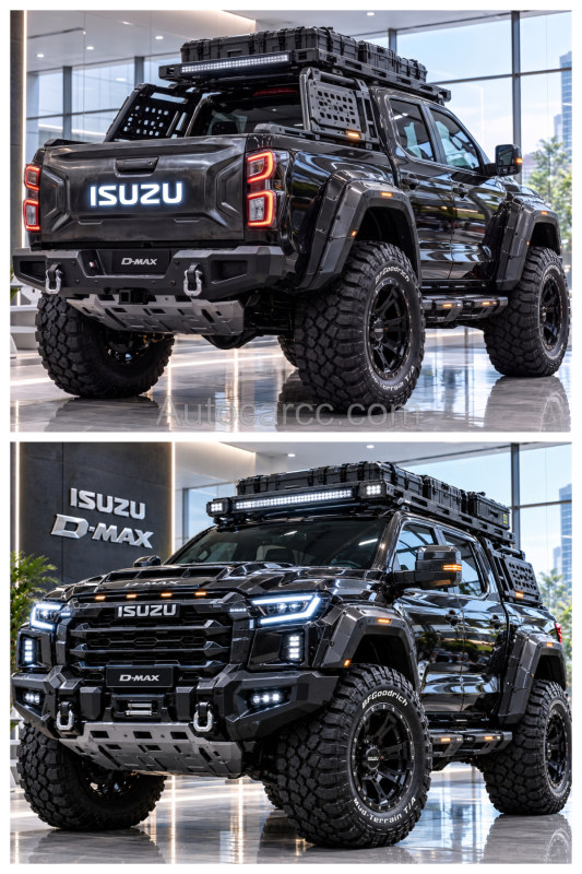 2027 Isuzu D-Max Off-Road Concept front and rear 3/4 views